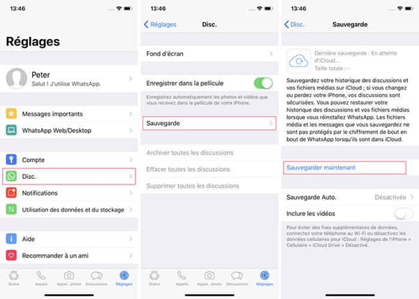 Récuperer les conversations WhatsApp iPhone via iCloud