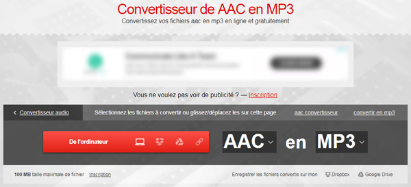 Convertisseur de AAC en MP3