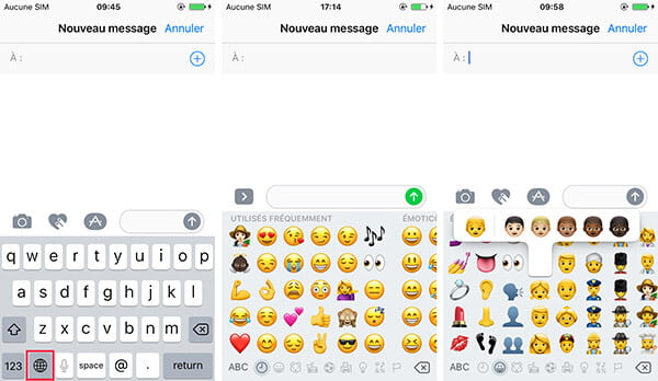 Utiliser le clavier Emoji iPhone
