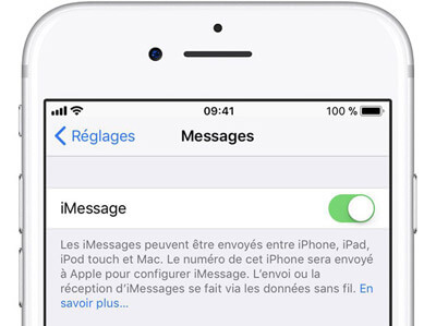 Activer iMessage iPhone