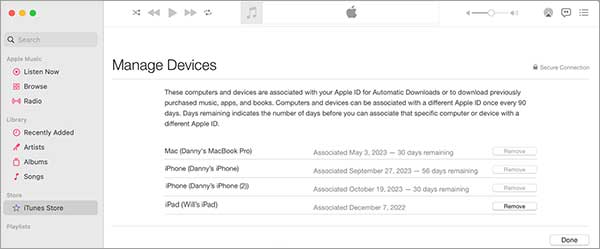 Dissocier les iPhones sur iTunes