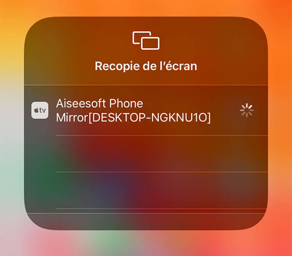Recopie de l'écran - Connecter iPhone avec l'ordinateur