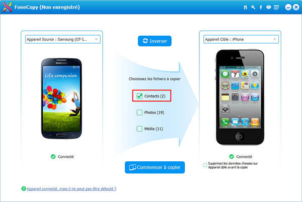 Importer les contacts Android vers iPhone