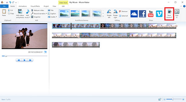 Montage vidéo avec Windows Movie Maker