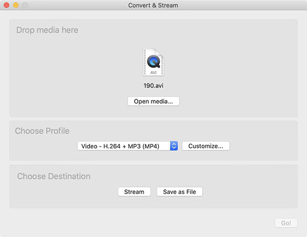 Ajouter un fichier dans VLC sur Mac