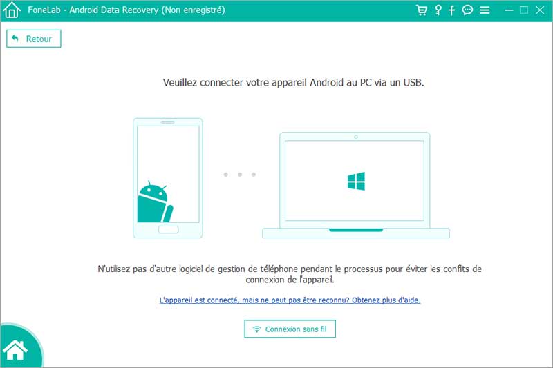 Connecter l'appareil Android