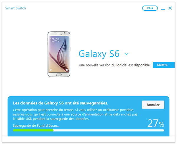 Sauvegarder Android avec Smart Switch