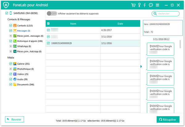 Sauvegarder les SMS Android