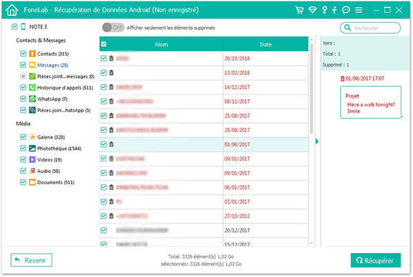 Visionner les SMS sur carte SIM