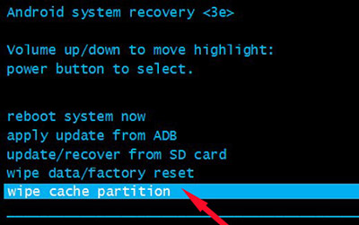 Wipe cache partition