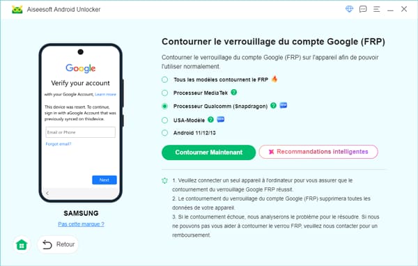 Commencer la processus Qualcomm
