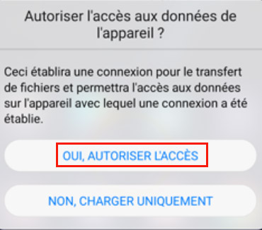 Autoriser l'accès