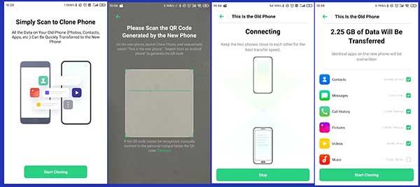 Transférer Android vers OPPO avec Clone Phone
