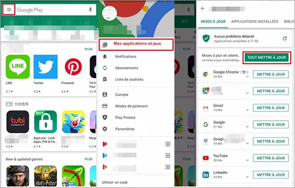 Mettre à jour l'application sur Android