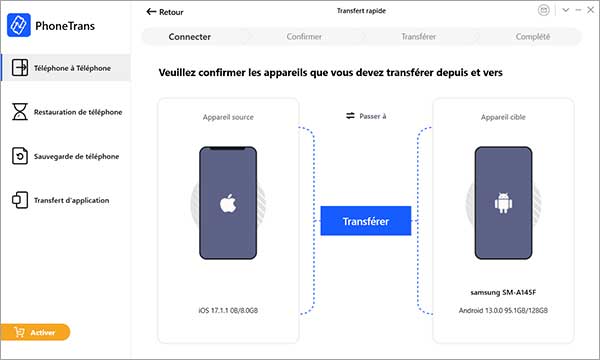 Connecter les deux appareils