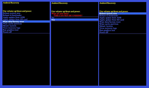 Réinitialisation matérielle (Hard Reset) via les boutons