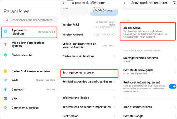 Sauvegarder Xiaomi avec Mi Cloud