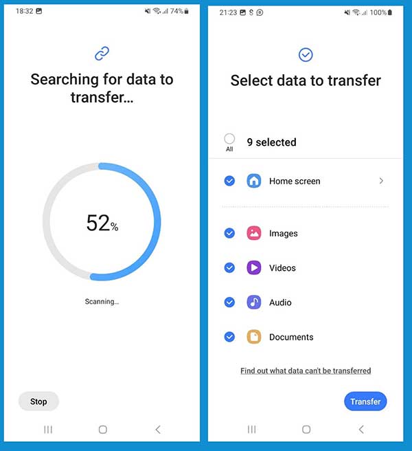 Transférer Huawei vers Samsung via Samsung Smart Switch