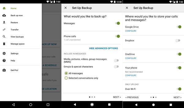 Transfert des SMS Samsung vers Huawei par SMS Backup & Restore