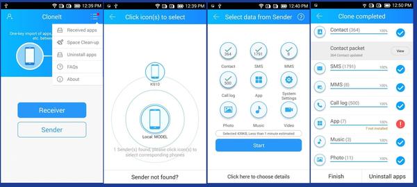 Utiliser CLONEit pour transférer les données Samsung vers Honor