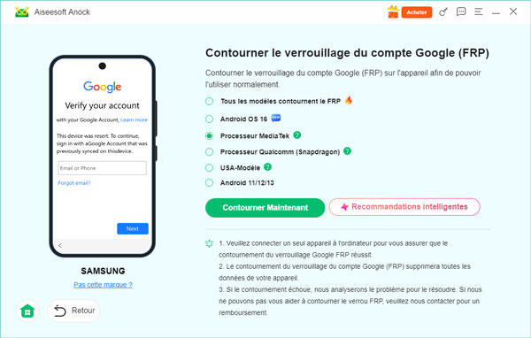 Démarrer le contournement du FRP