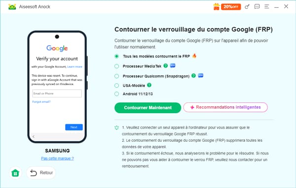 Commencer la suppression du FRP