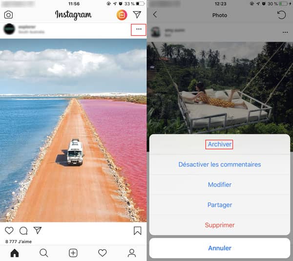 Récupérer des photos supprimées Instagram par l'archive d'Instagram