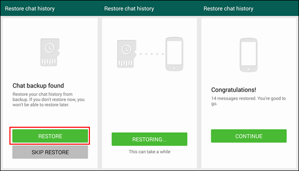 Récupérer les conversations WhatsApp Samsung avec sauvegarde