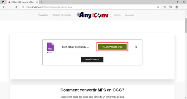 Télécharger le fichier converti en OGG