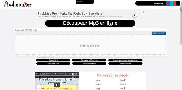 Couper MP3 sur Audiocutter