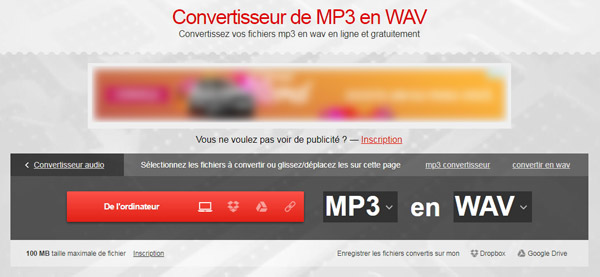 Convertio - MP3 en WAV