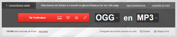 Convertio - OGG en MP3