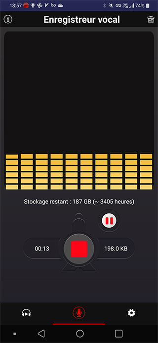 Enregistreur vocal pour Android