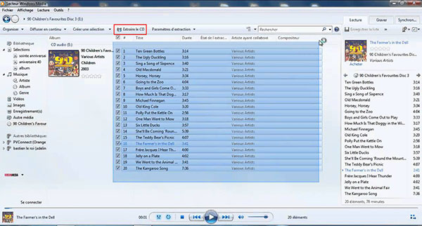 Extraire le CD