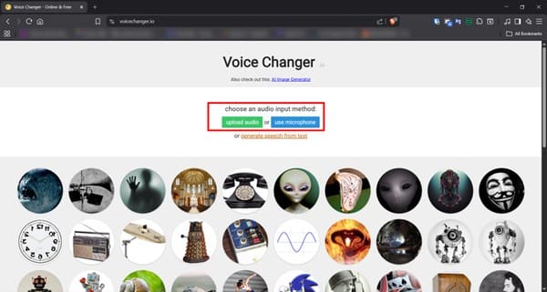 Importer ou enregistrer un fichier audio dans Voicechanger