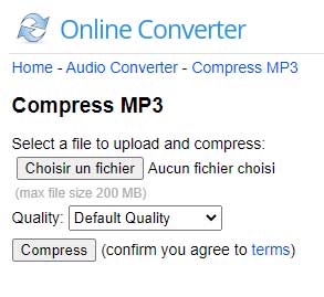 Online Converter - Compress MP3