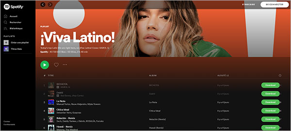 Télécharger la playlist Spotify gratuitement avec Spotify & Deezer Music Downloader