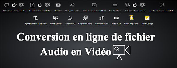 Convertir un audio en vidéo avec voice2v.com