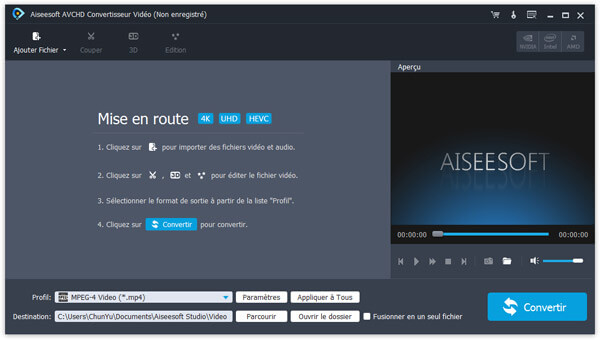 Importer des vidéos AVCHD