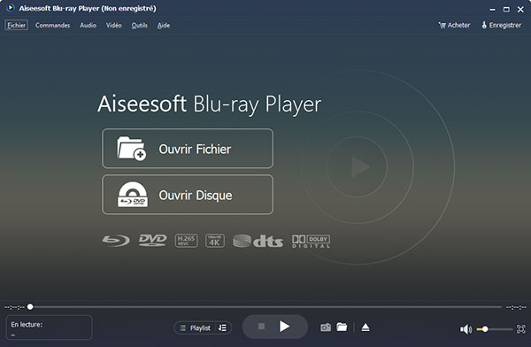 L'interface de Blu-ray Player