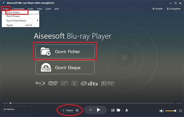 Ouvrir Blu-Ray Player