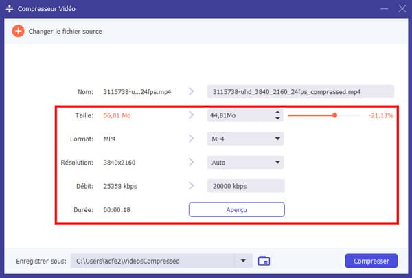Définir les Paramètres