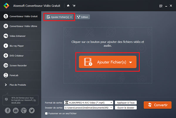 Ajouter le fichiers dans le logiciel