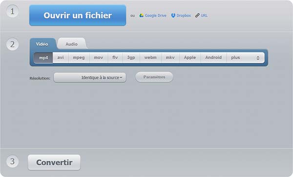 Convertir MP4 en AVI en ligne