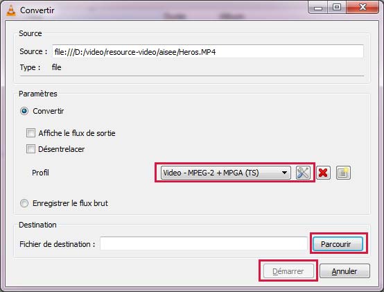 VLC - Convertir MP4 en AVI
