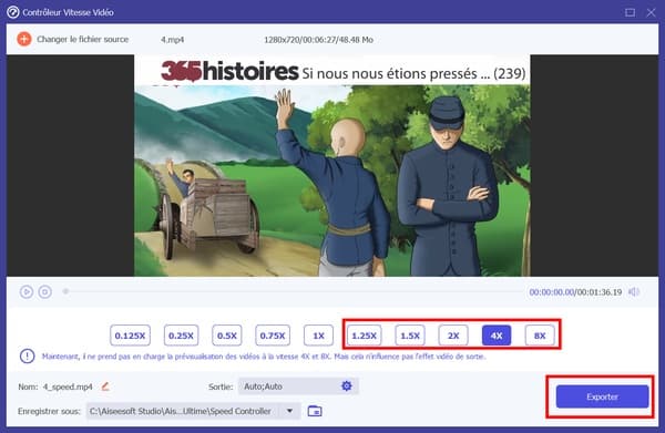 Accélérer la vidéo