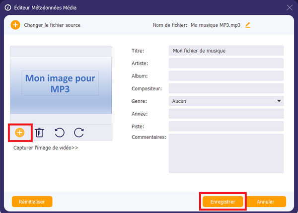 Ajouter l'image à un fichier MP3