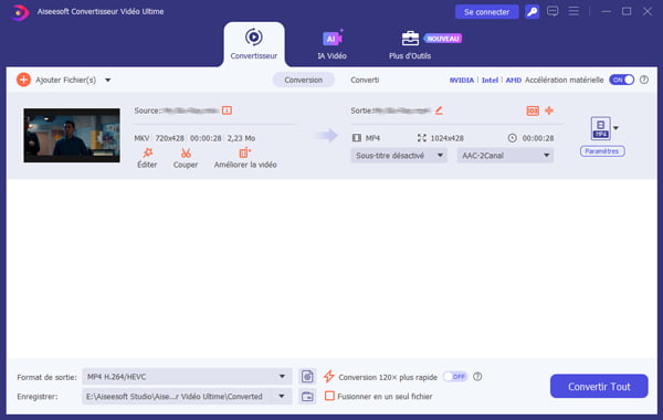 Ajouter le fichier MTS
