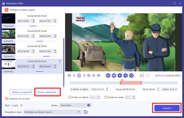 Découper la video