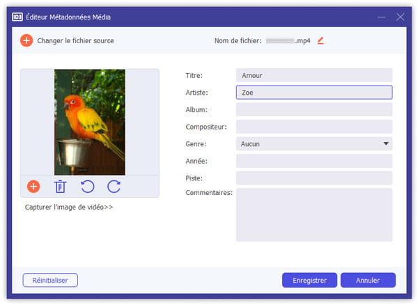 Éditeur Métadonnées Média